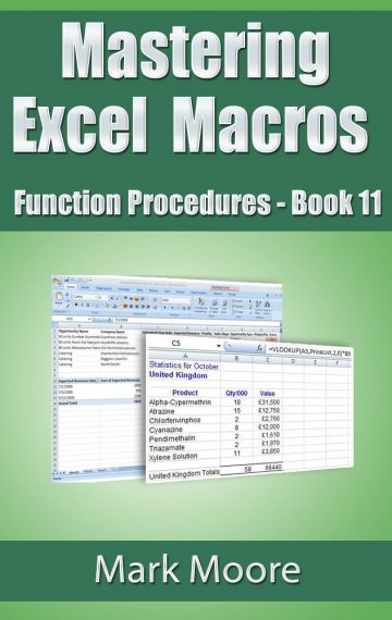 Mastering Excel Macros: Function Procedures (Book 11)